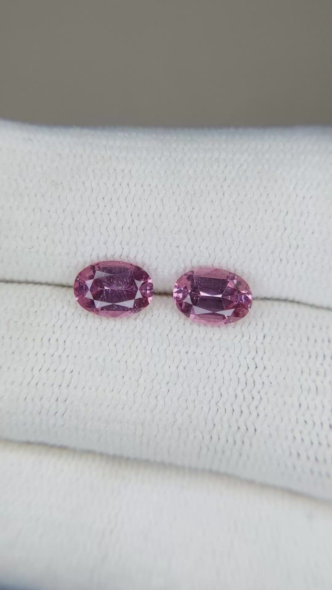 1.67 Ct.Tw.Total Carat Weight Spinel Pair from Tanzania Size Video