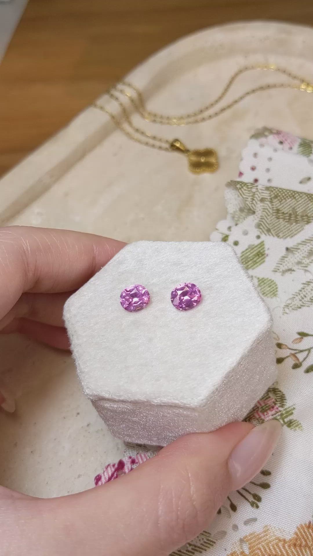 2.35 Ct.Tw.Total Carat Weight Spinel Pair from Tanzania Size Video