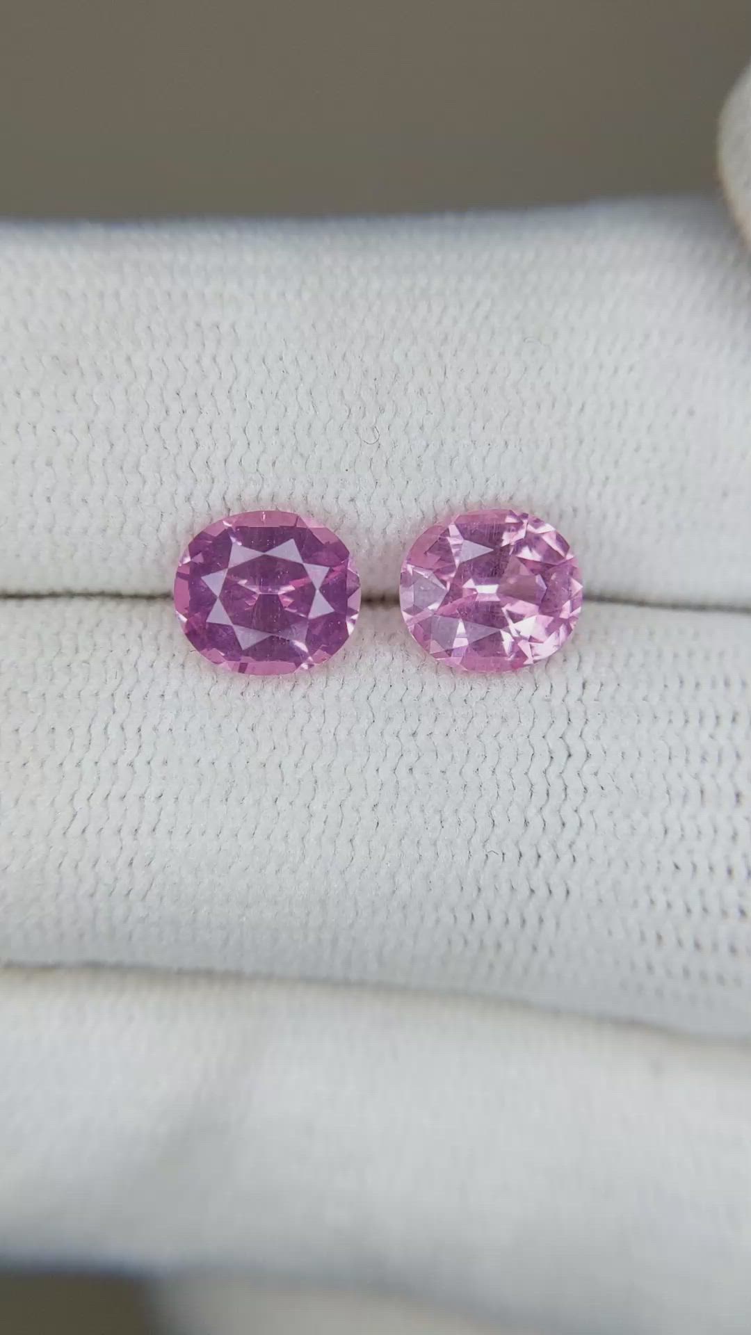 2.35 Ct.Tw.Total Carat Weight Spinel Pair from Tanzania Size Video