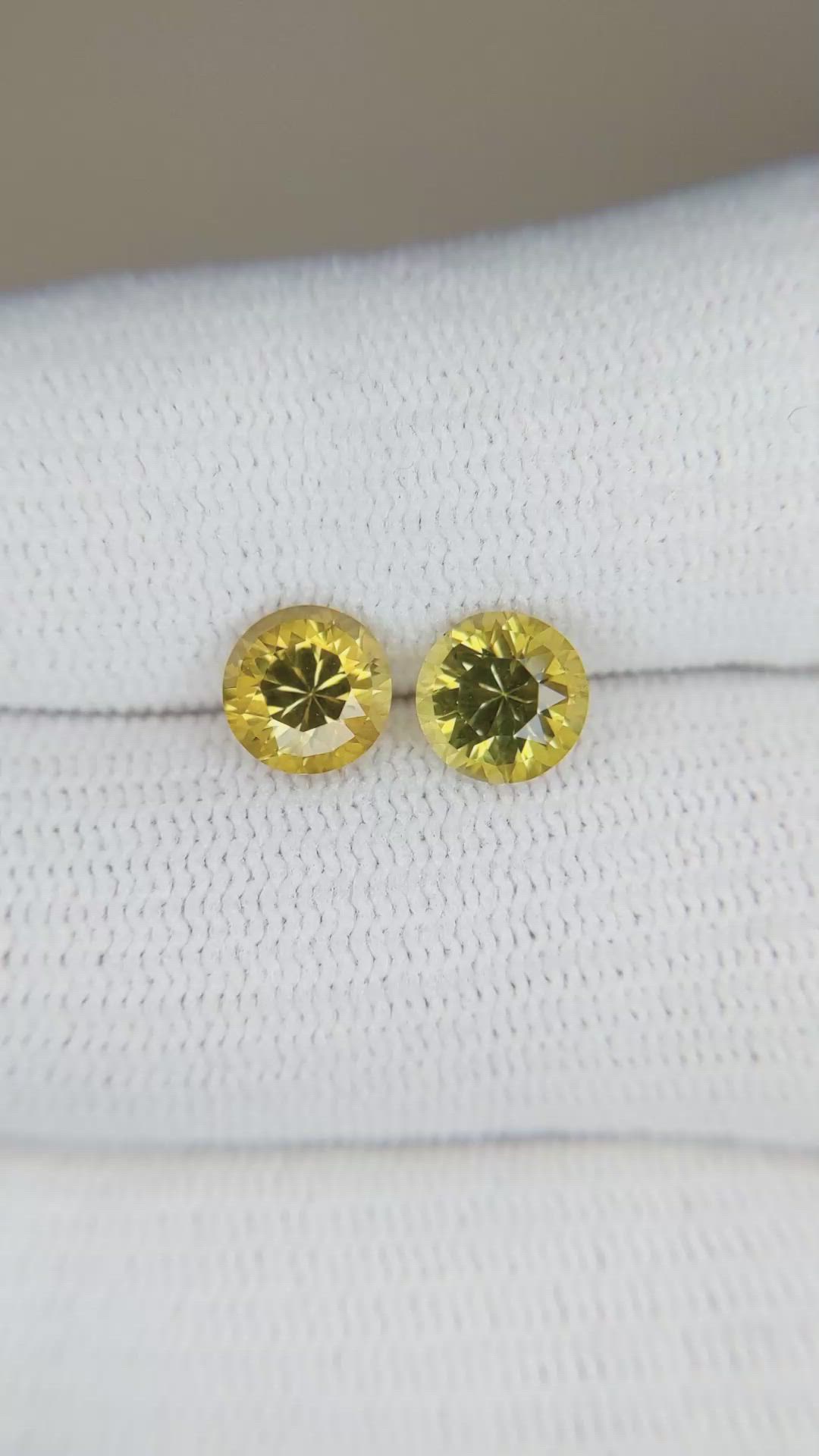 2.36 Ct.Tw.Total Carat Weight Garnet Pair from Tanzania Size Video