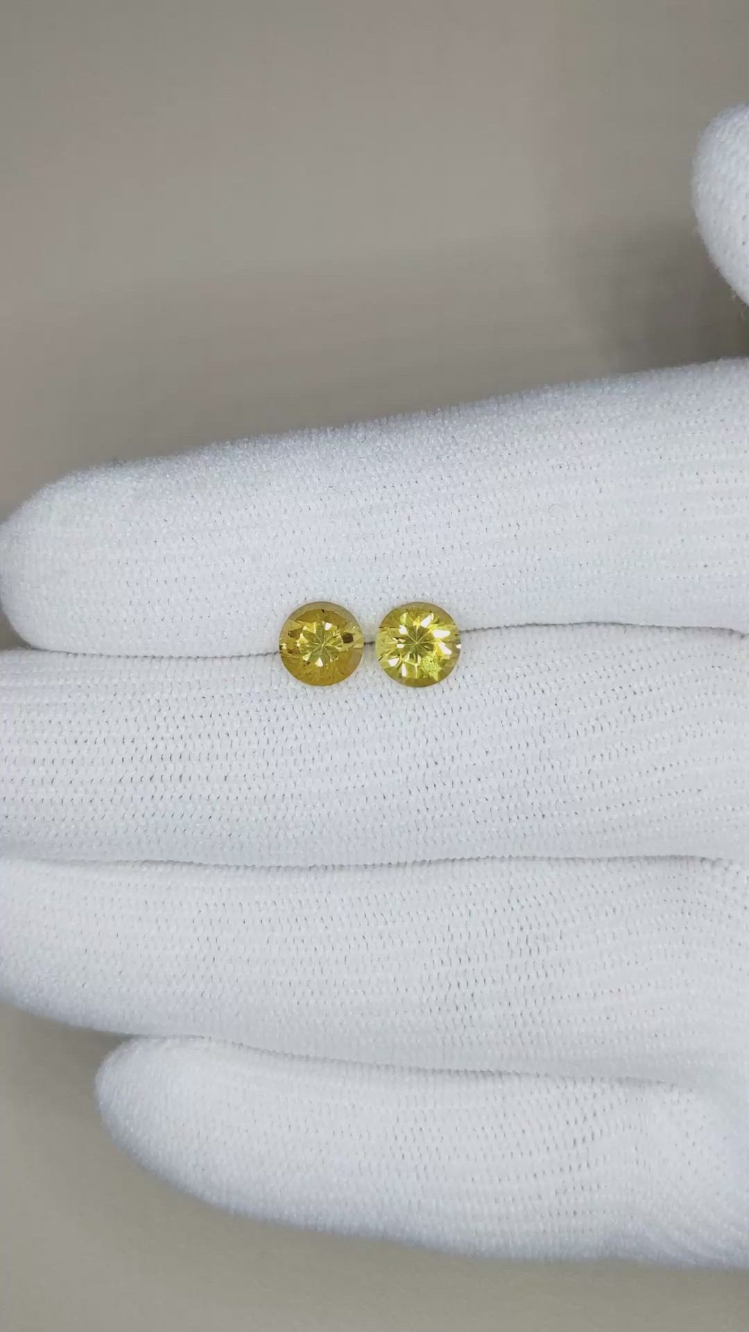 2.36 Ct.Tw.Total Carat Weight Garnet Pair from Tanzania Size Video