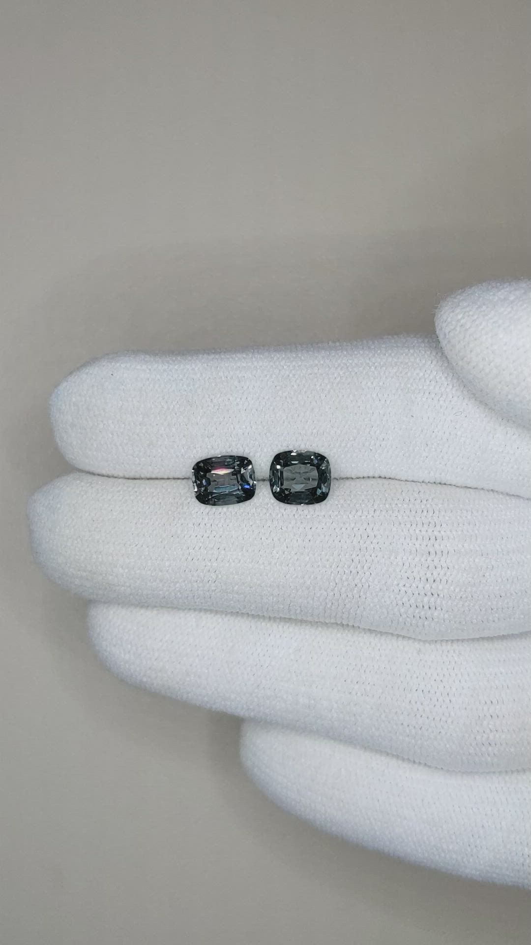 2.28 Ct.Tw.Total Carat Weight Spinel Pair from Burma (Myanmar) Size Video
