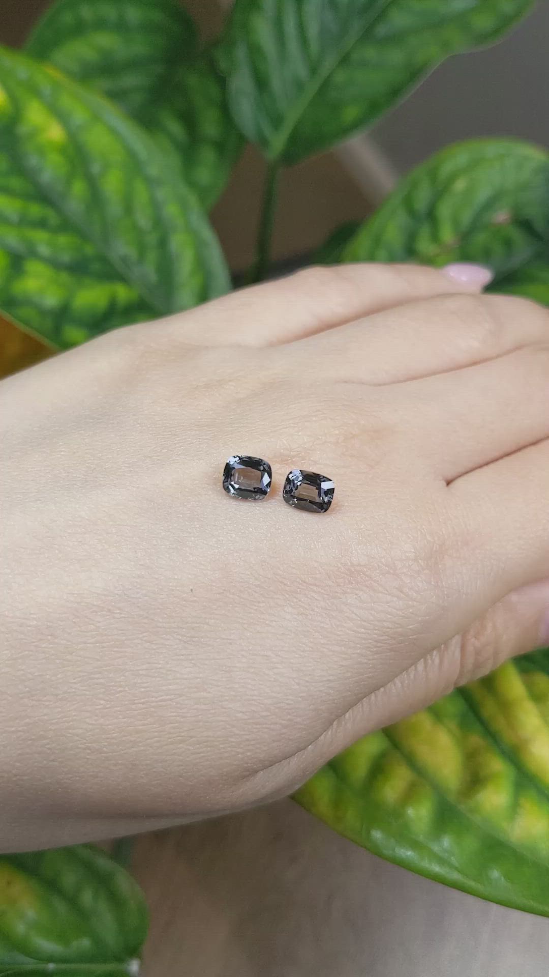 2.28 Ct.Tw.Total Carat Weight Spinel Pair from Burma (Myanmar) Size Video