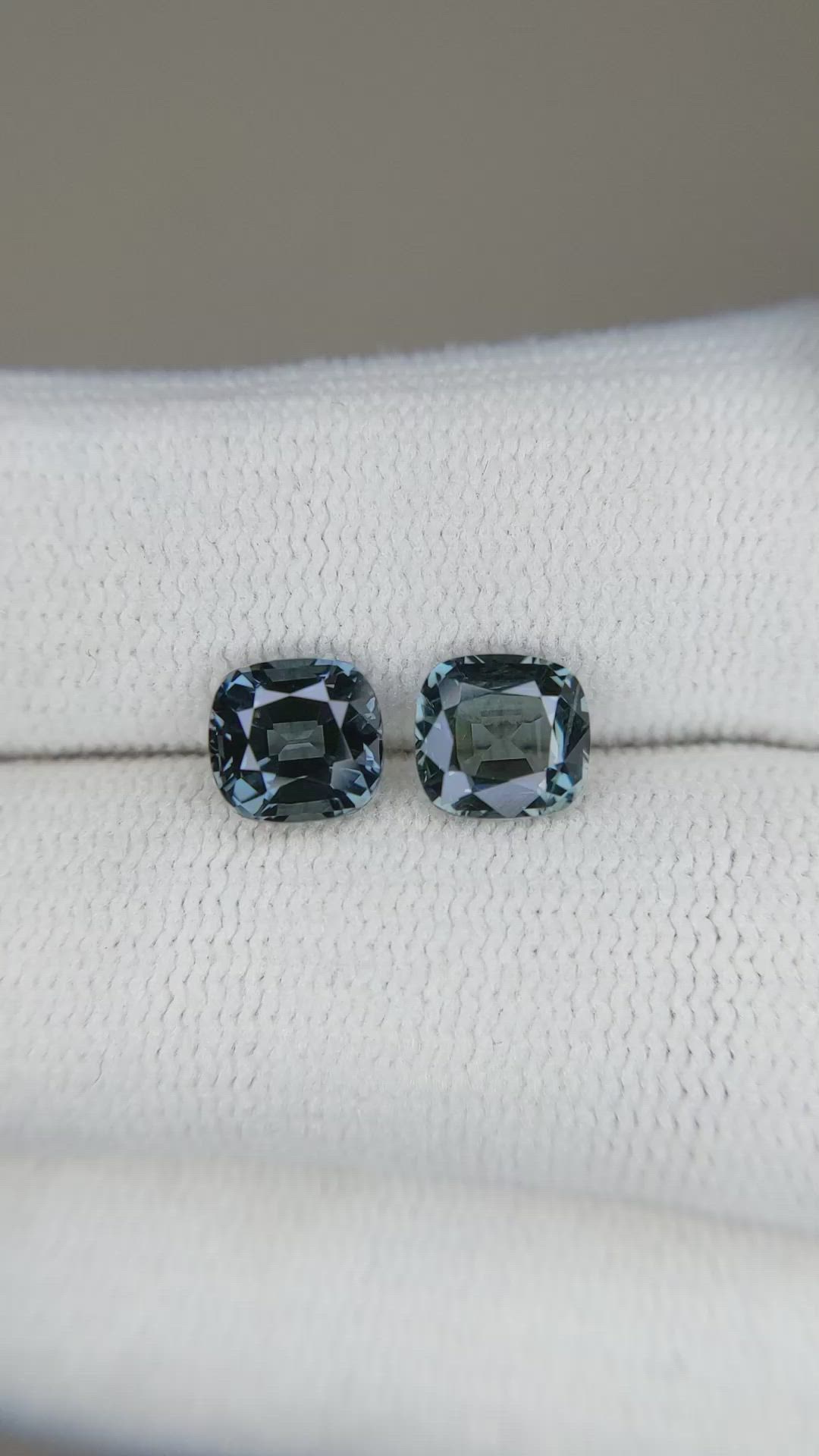 2.16 Ct.Tw.Total Carat Weight Spinel Pair from Burma (Myanmar) Size Video