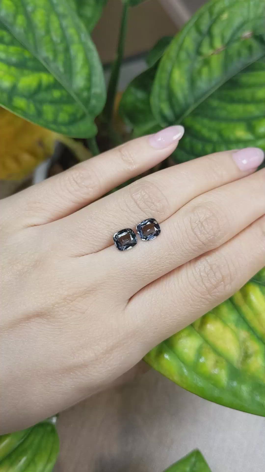 2.60 Ct.Tw.Total Carat Weight Spinel Pair from Burma (Myanmar) Size Video