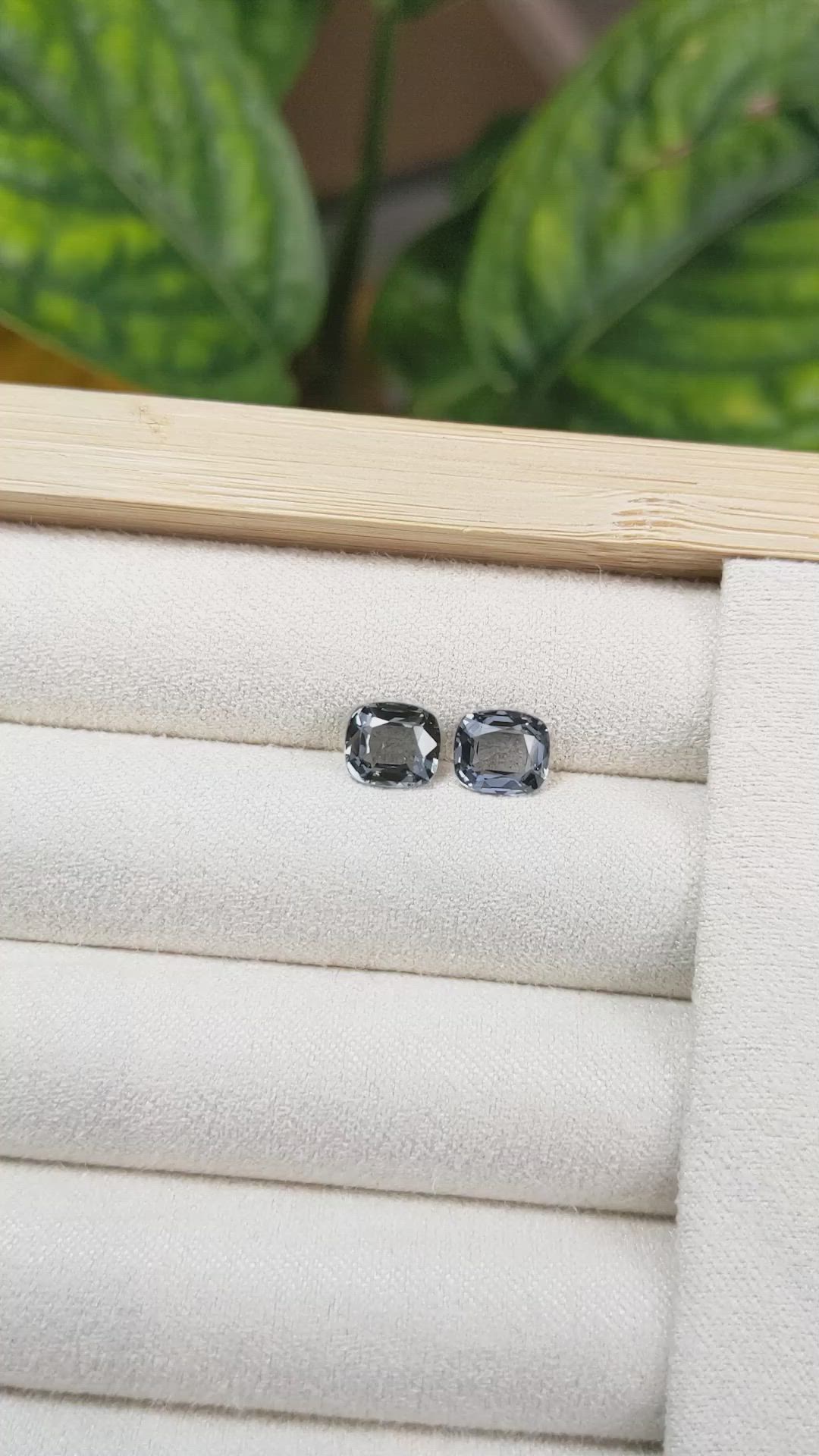 2.60 Ct.Tw.Total Carat Weight Spinel Pair from Burma (Myanmar) Size Video