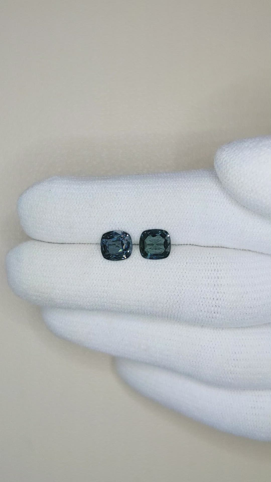 2.29 Ct.Tw.Total Carat Weight Spinel Pair from Burma (Myanmar) Size Video