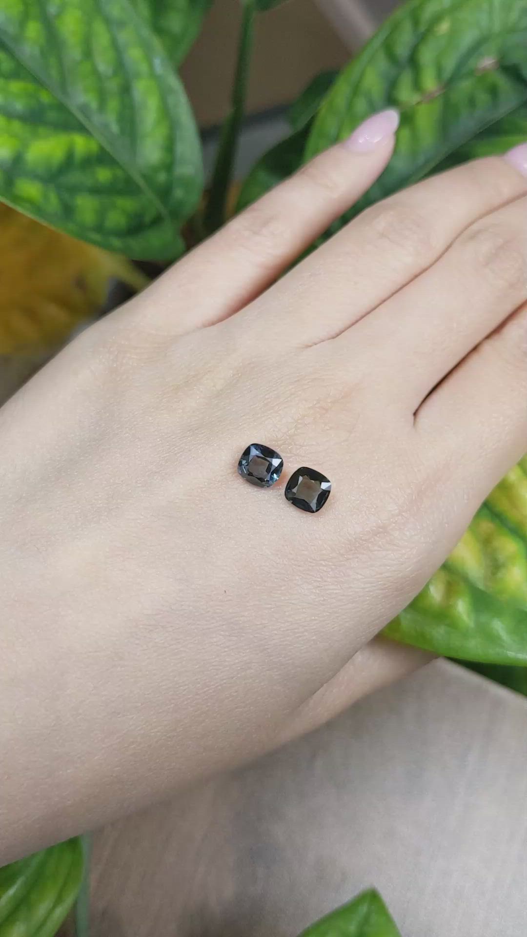 2.29 Ct.Tw.Total Carat Weight Spinel Pair from Burma (Myanmar) Size Video
