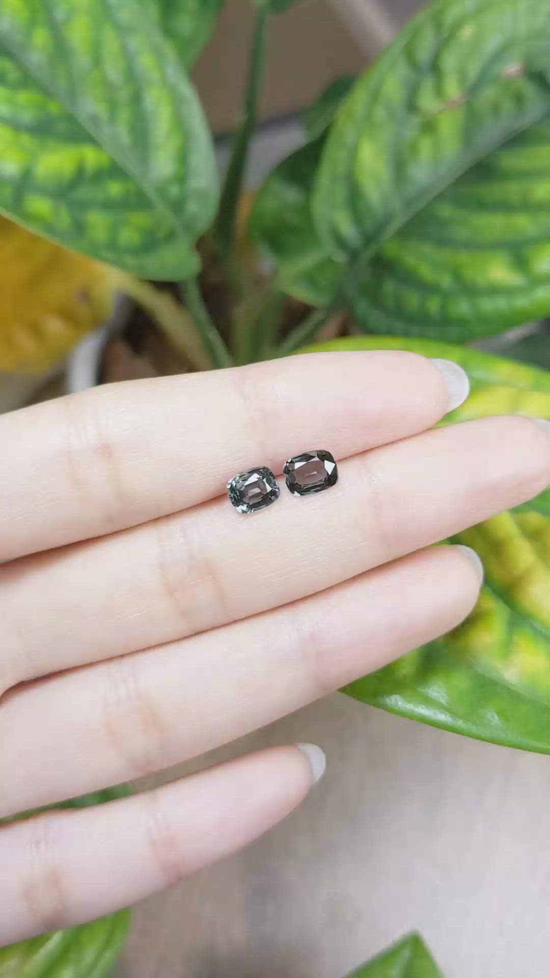 1.83 Ct.Tw.Total Carat Weight Spinel Pair from Burma (Myanmar) Size Video