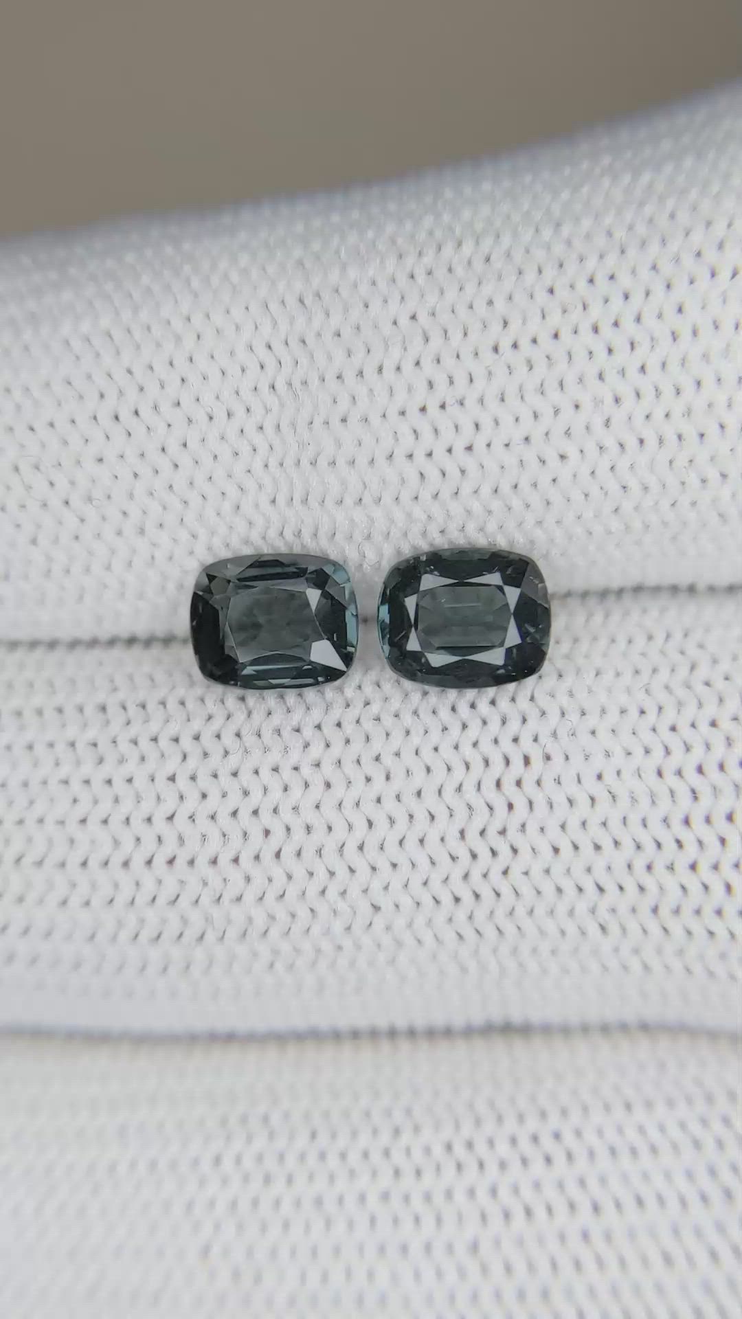 1.98 Ct.Tw.Total Carat Weight Spinel Pair from Burma (Myanmar) Size Video