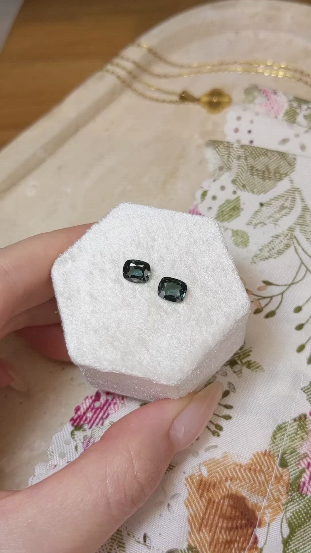 1.98 Ct.Tw.Total Carat Weight Spinel Pair from Burma (Myanmar) Size Video