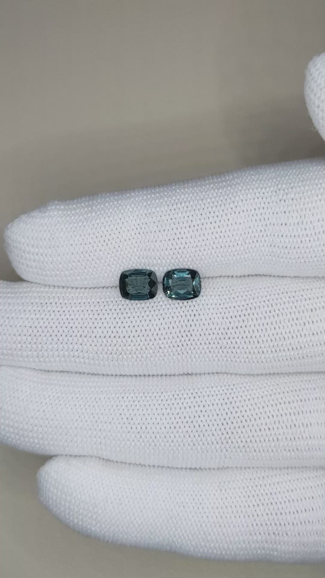 1.98 Ct.Tw.Total Carat Weight Spinel Pair from Burma (Myanmar) Size Video