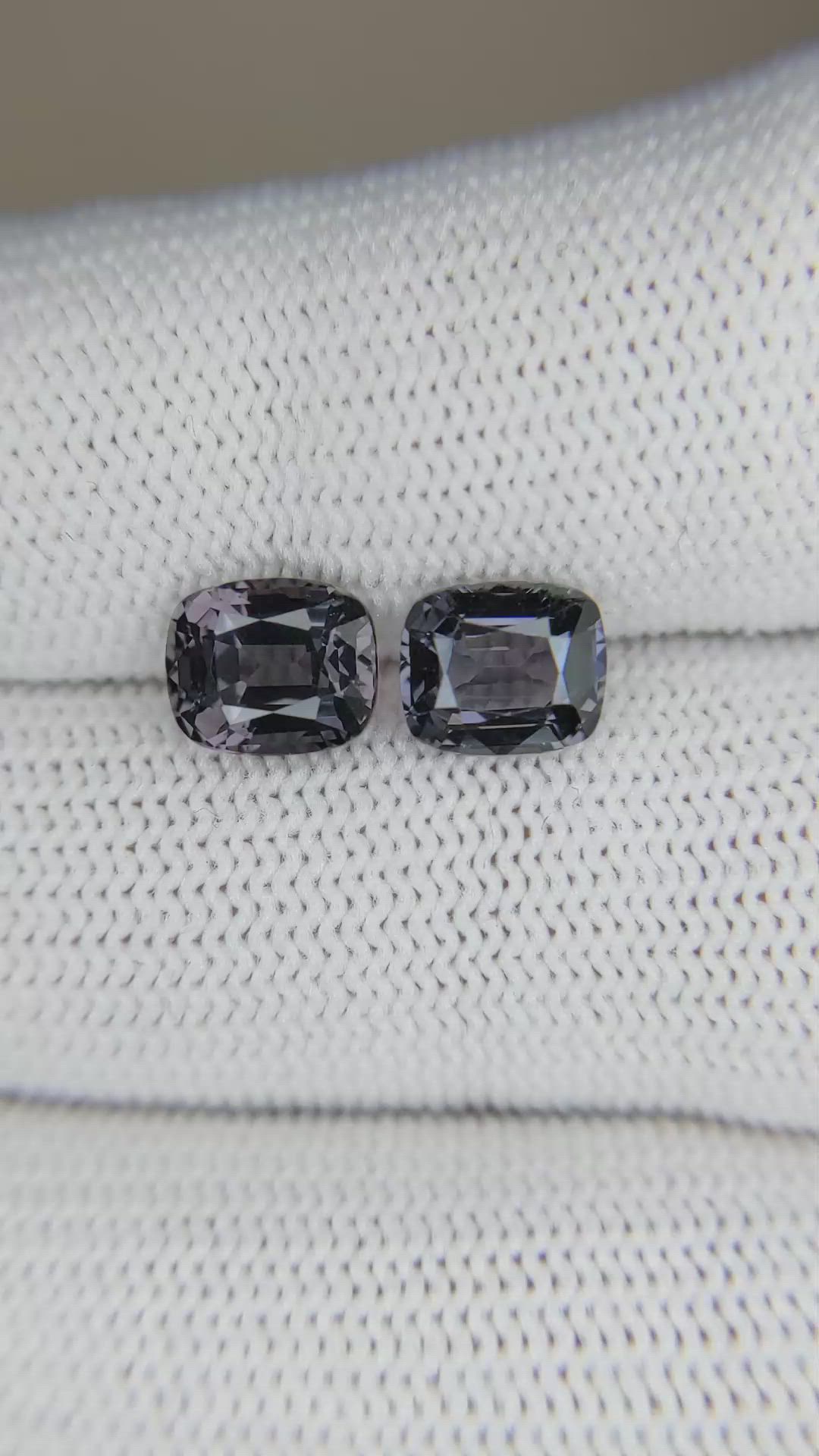3.17 Ct.Tw.Total Carat Weight Spinel Pair from Burma (Myanmar) Size Video