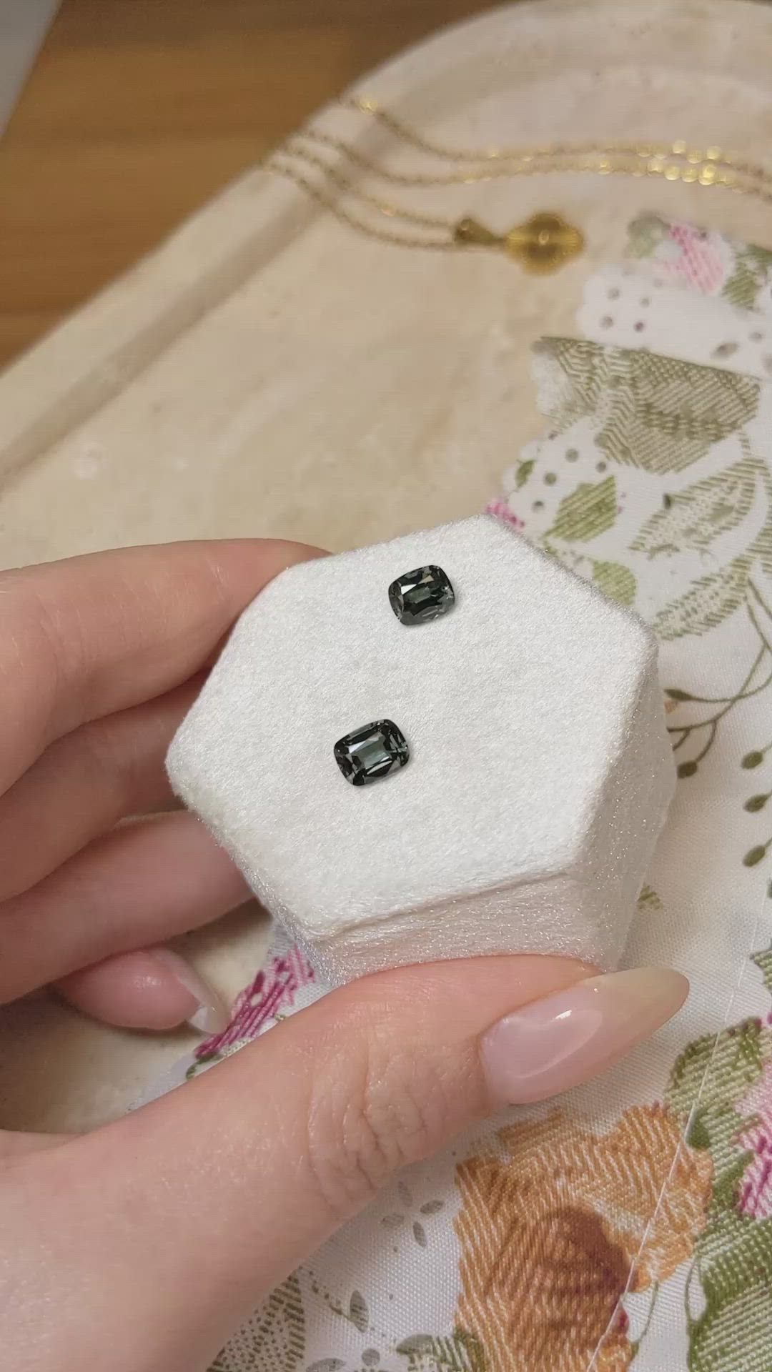 2.32 Ct.Tw.Total Carat Weight Spinel Pair from Burma (Myanmar) Size Video