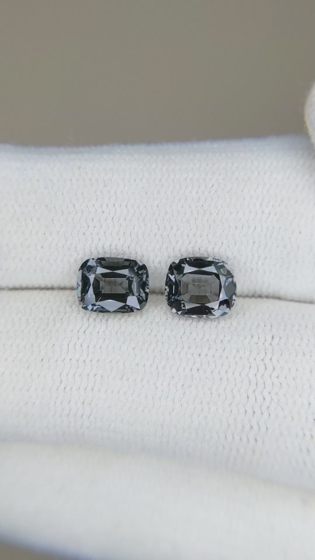 2.22 Ct.Tw.Total Carat Weight Spinel Pair from Burma (Myanmar) Size Video