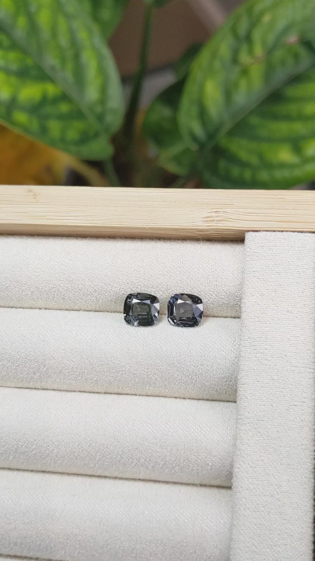 2.86 Ct.Tw.Total Carat Weight Spinel Pair from Burma (Myanmar) Size Video