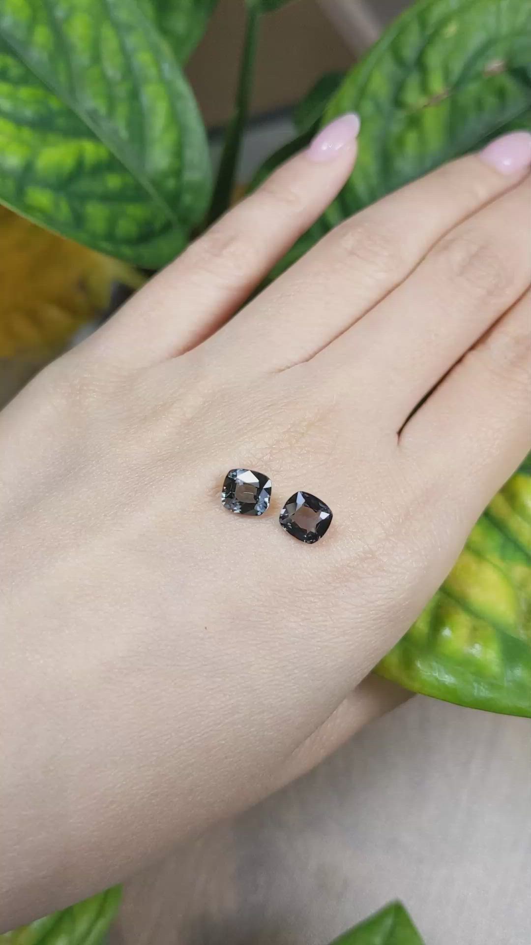 2.86 Ct.Tw.Total Carat Weight Spinel Pair from Burma (Myanmar) Size Video