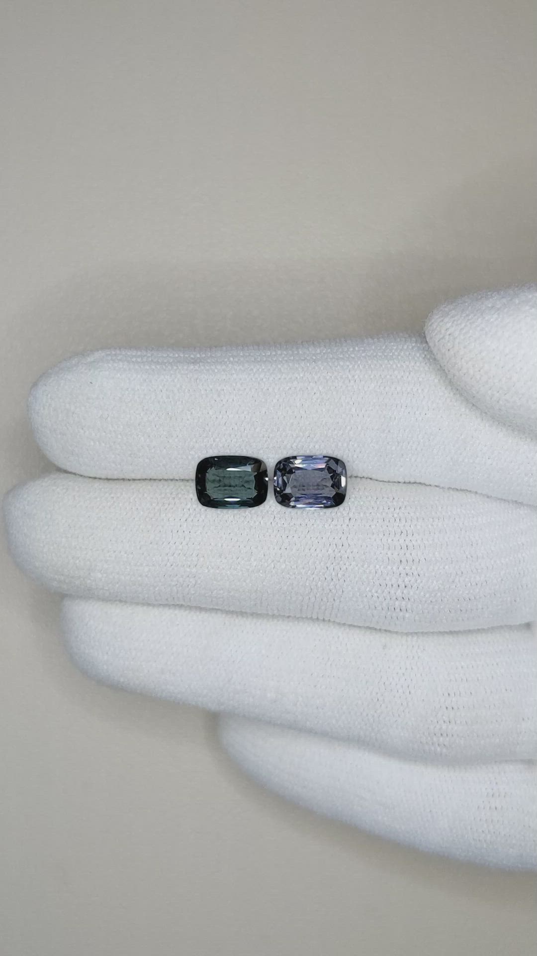 2.66 Ct.Tw.Total Carat Weight Spinel Pair from Burma (Myanmar) Size Video