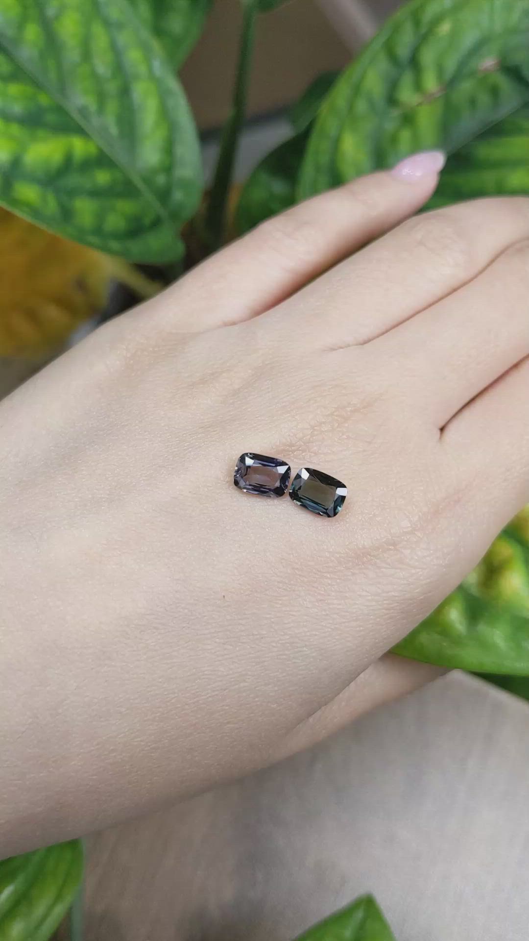 2.66 Ct.Tw.Total Carat Weight Spinel Pair from Burma (Myanmar) Size Video