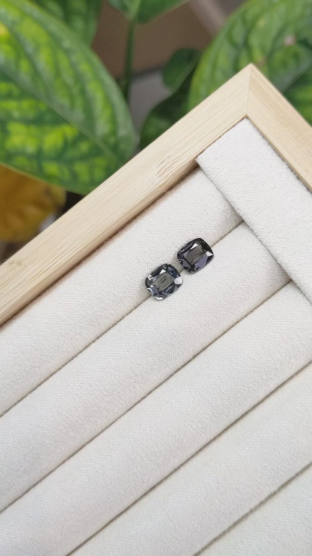 2.53 Ct.Tw.Total Carat Weight Spinel Pair from Burma (Myanmar) Size Video