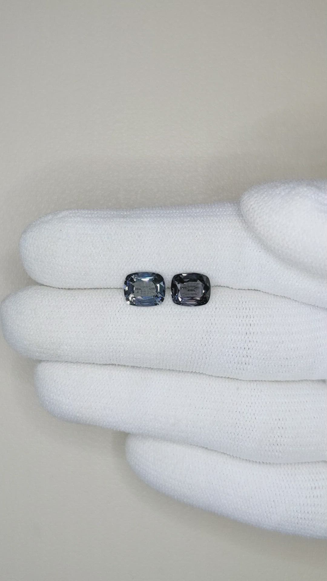 2.53 Ct.Tw.Total Carat Weight Spinel Pair from Burma (Myanmar) Size Video