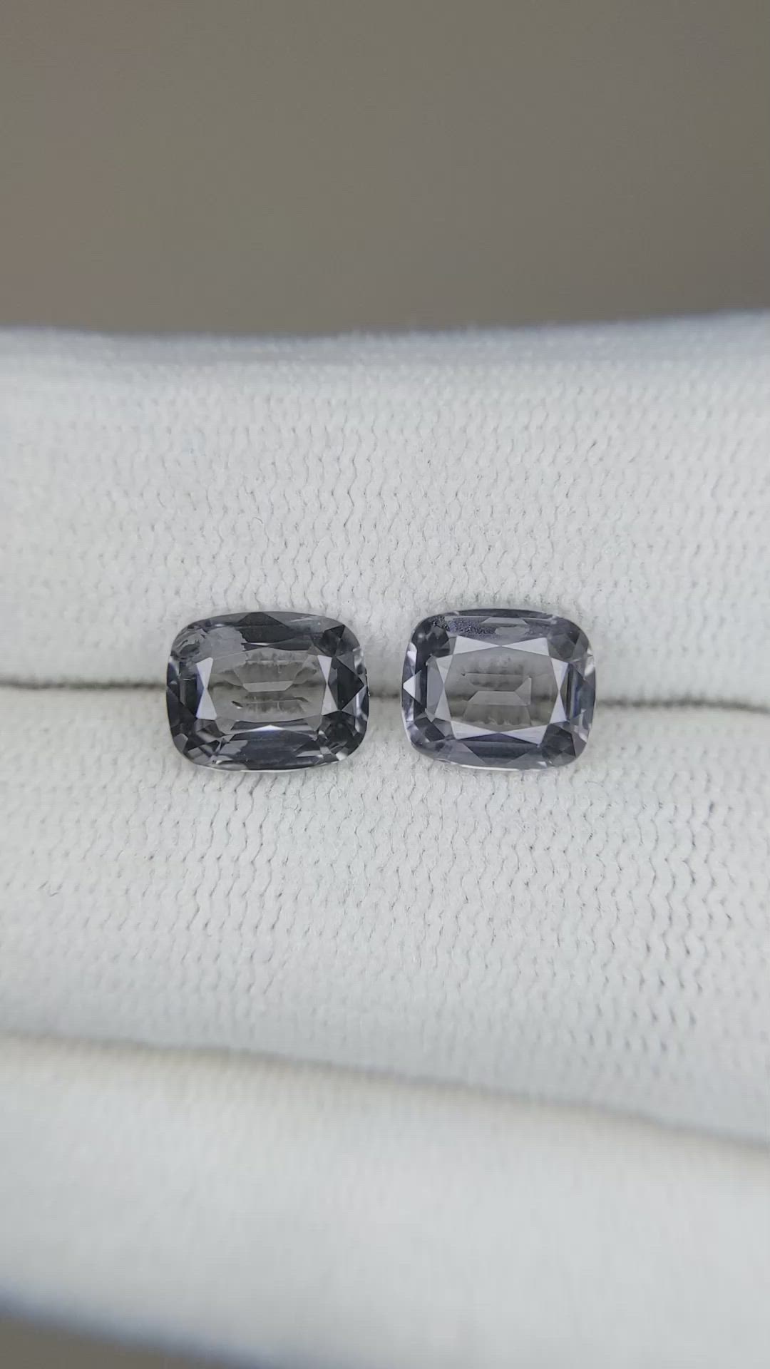 2.67 Ct.Tw.Total Carat Weight Spinel Pair from Burma (Myanmar) Size Video