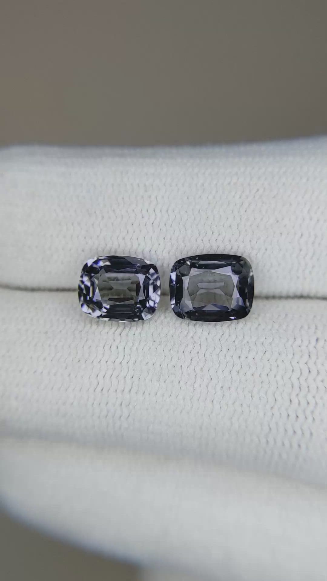 2.87 Ct.Tw.Total Carat Weight Spinel Pair from Burma (Myanmar) Size Video