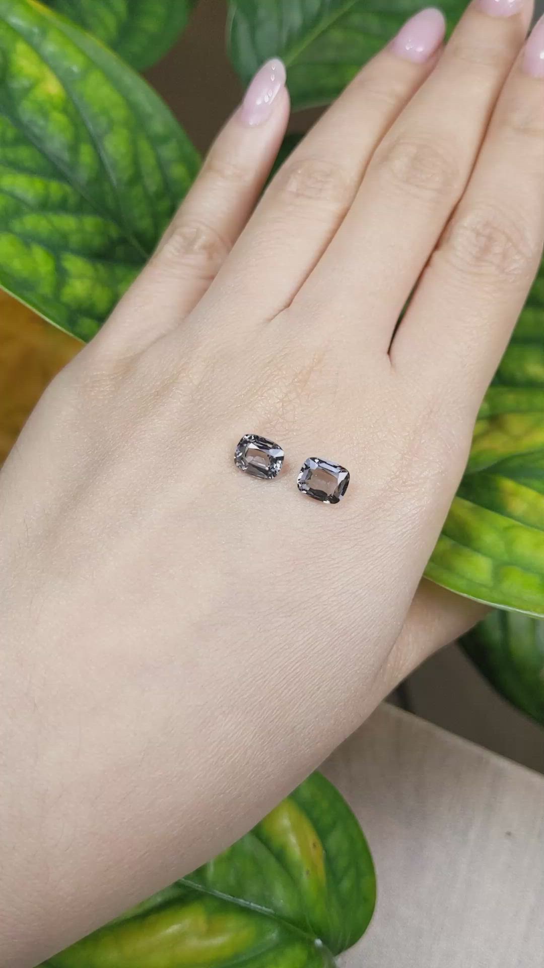 2.87 Ct.Tw.Total Carat Weight Spinel Pair from Burma (Myanmar) Size Video