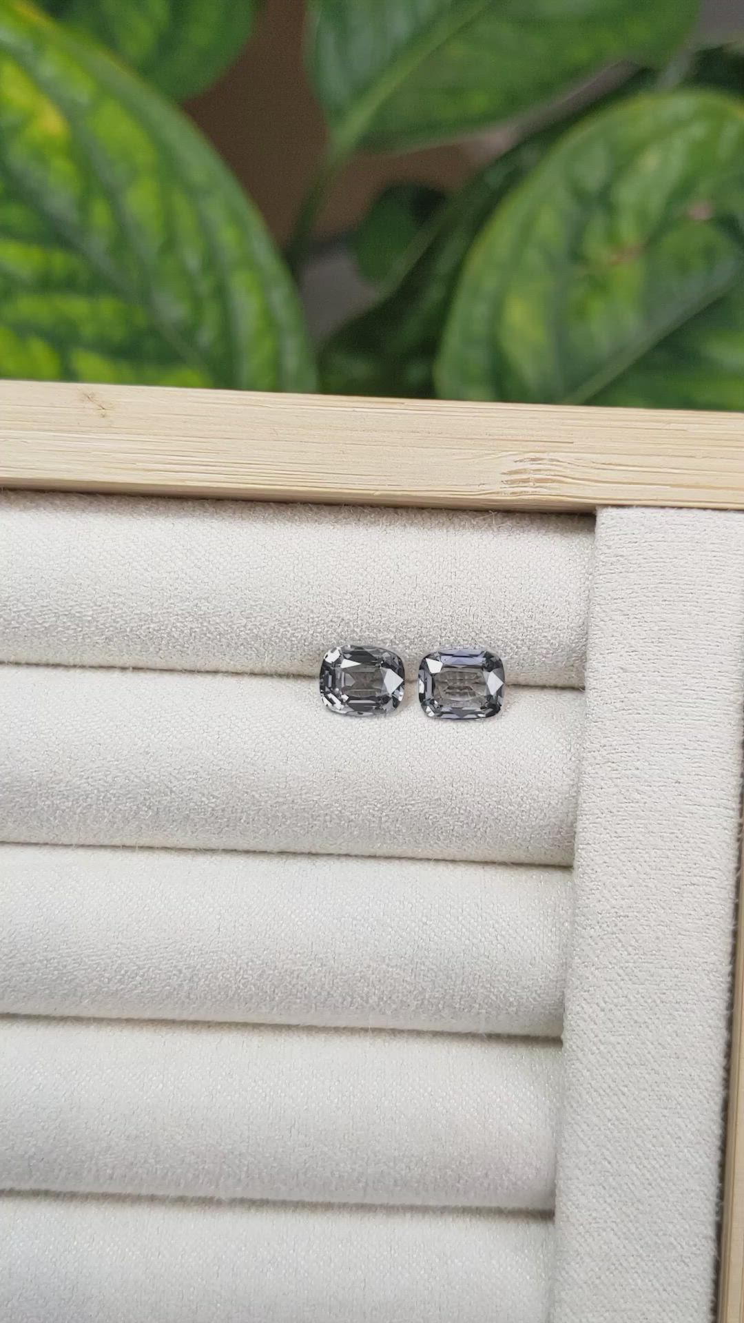 2.87 Ct.Tw.Total Carat Weight Spinel Pair from Burma (Myanmar) Size Video