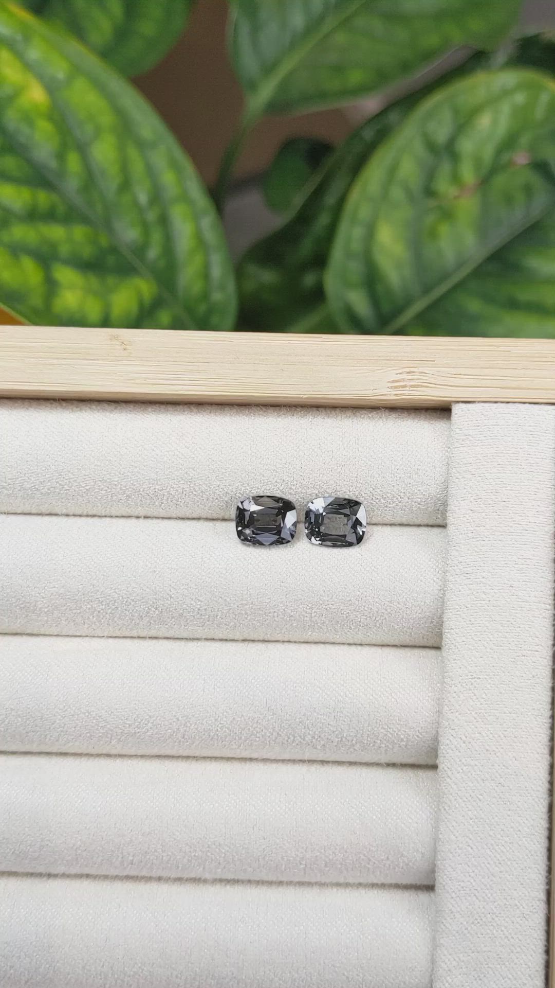 3.89 Ct.Tw.Total Carat Weight Spinel Pair from Burma (Myanmar) Size Video