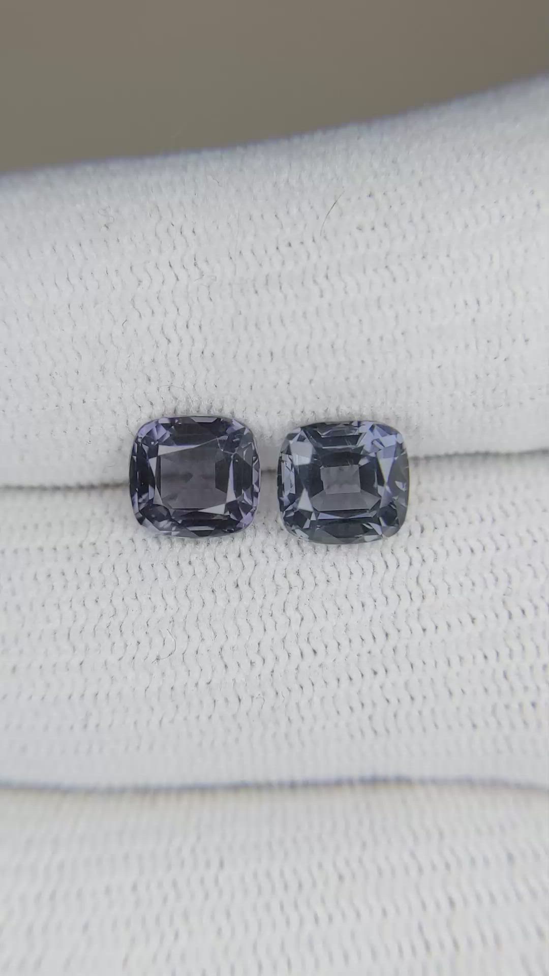 2.96 Ct.Tw.Total Carat Weight Spinel Pair from Burma (Myanmar) Size Video