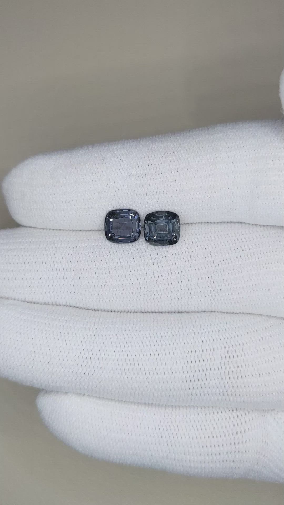 2.96 Ct.Tw.Total Carat Weight Spinel Pair from Burma (Myanmar) Size Video