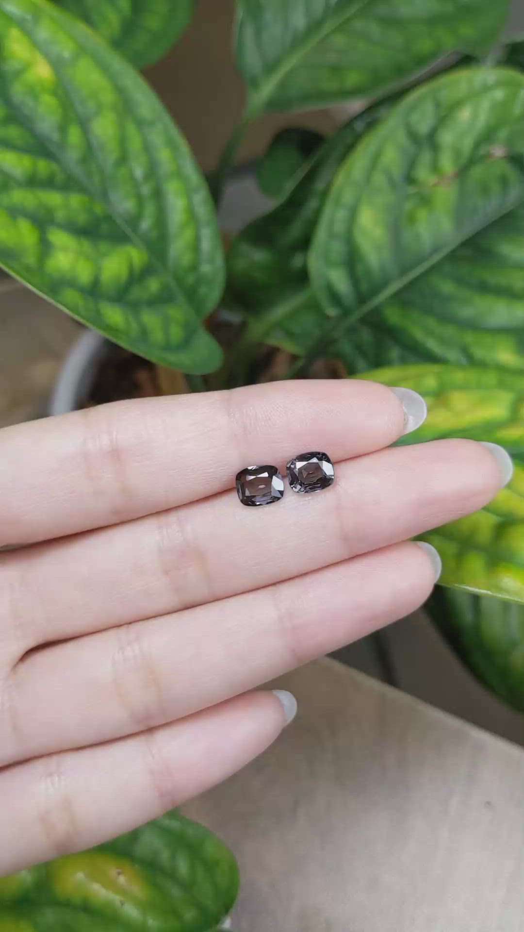 2.39 Ct.Tw.Total Carat Weight Spinel Pair from Burma (Myanmar) Size Video