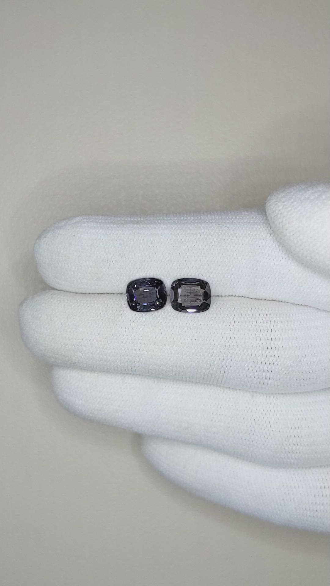 2.39 Ct.Tw.Total Carat Weight Spinel Pair from Burma (Myanmar) Size Video