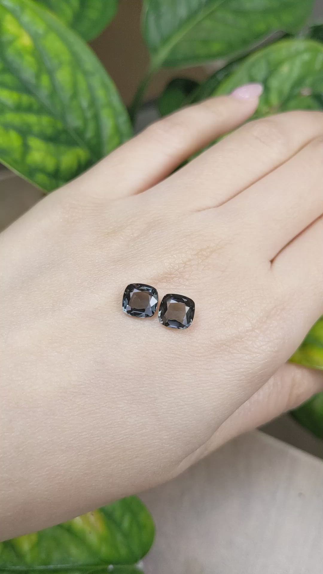 3.57 Ct.Tw.Total Carat Weight Spinel Pair from Burma (Myanmar) Size Video