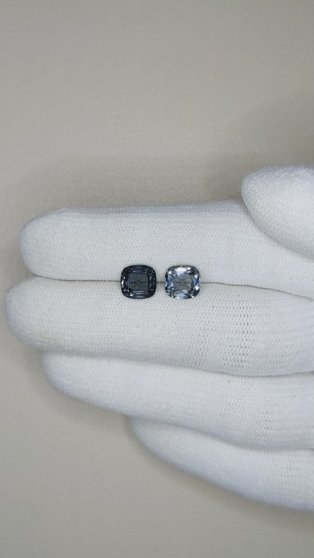 3.26 Ct.Tw.Total Carat Weight Spinel Pair from Burma (Myanmar) Size Video