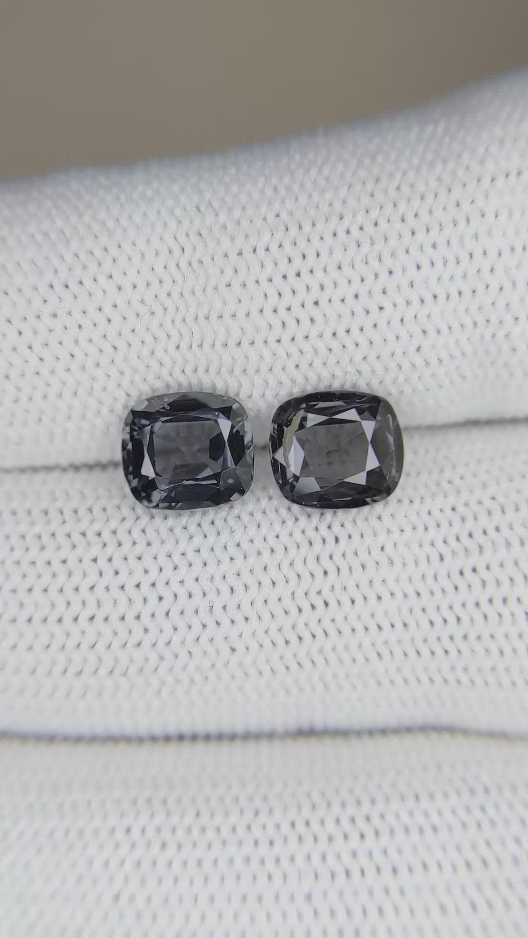 3.13 Ct.Tw.Total Carat Weight Spinel Pair from Burma (Myanmar) Size Video
