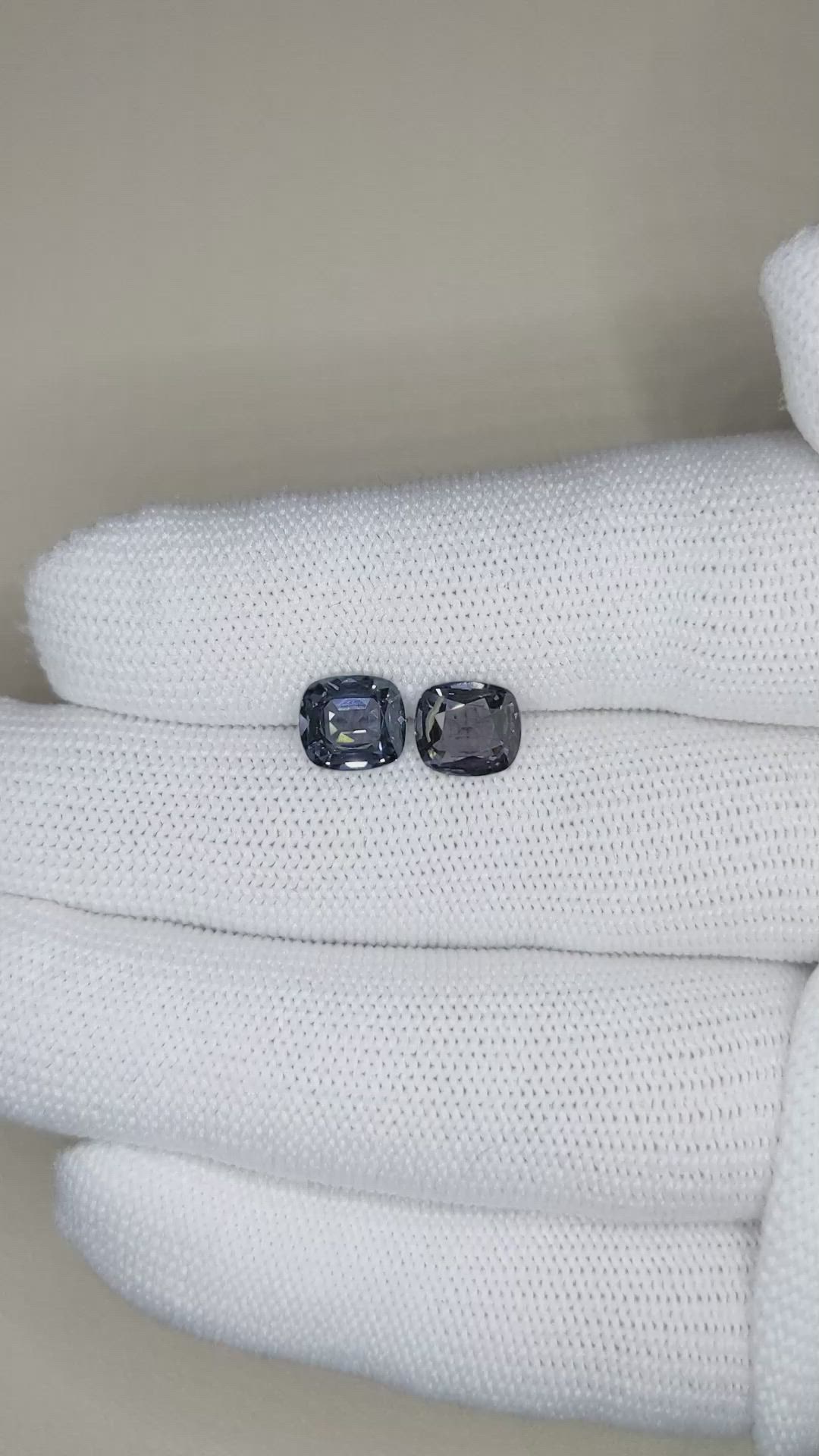 3.13 Ct.Tw.Total Carat Weight Spinel Pair from Burma (Myanmar) Size Video