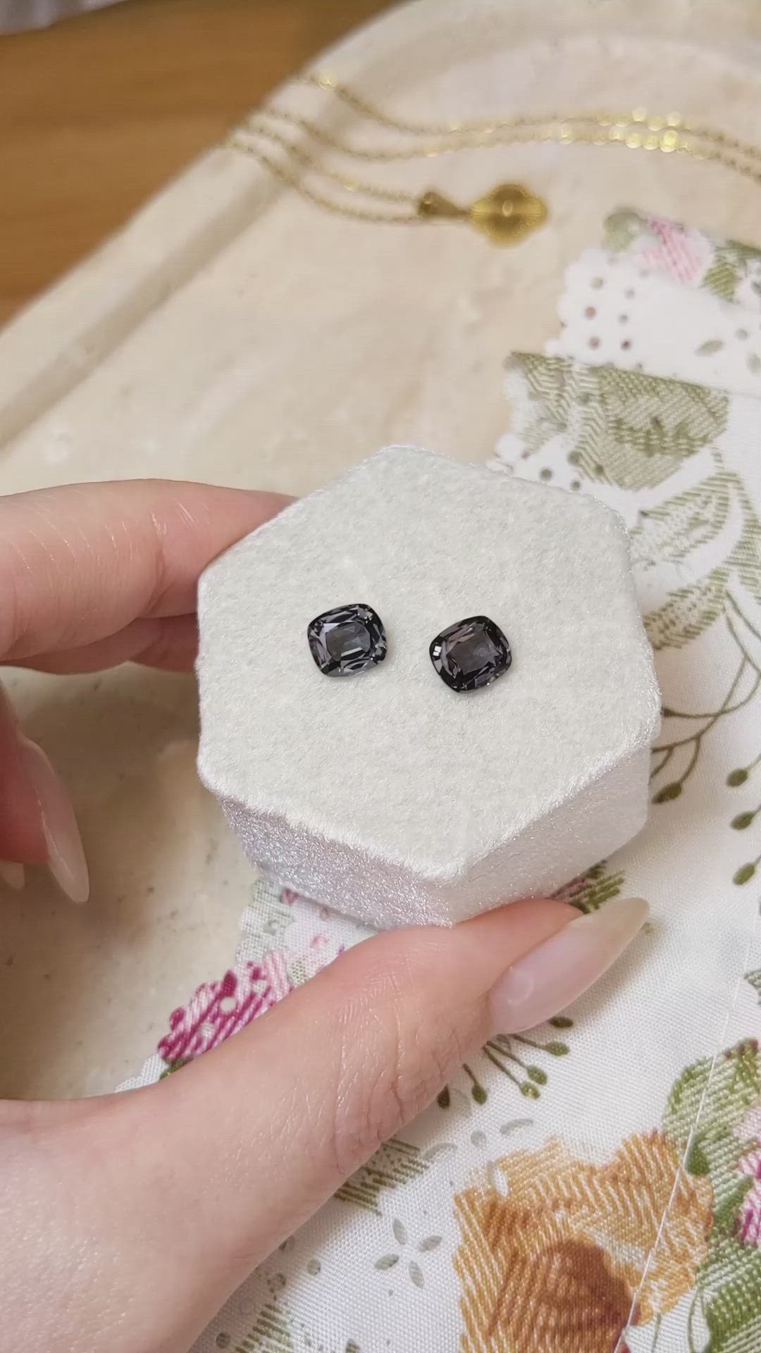 3.13 Ct.Tw.Total Carat Weight Spinel Pair from Burma (Myanmar) Size Video