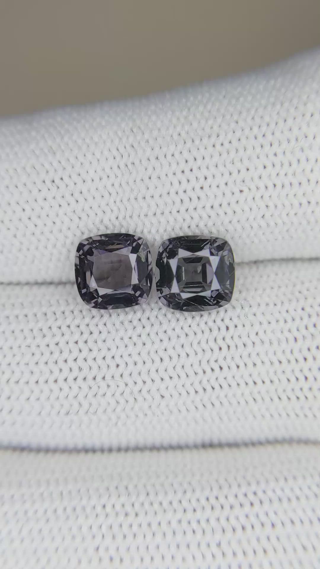 3.56 Ct.Tw.Total Carat Weight Spinel Pair from Burma (Myanmar) Size Video