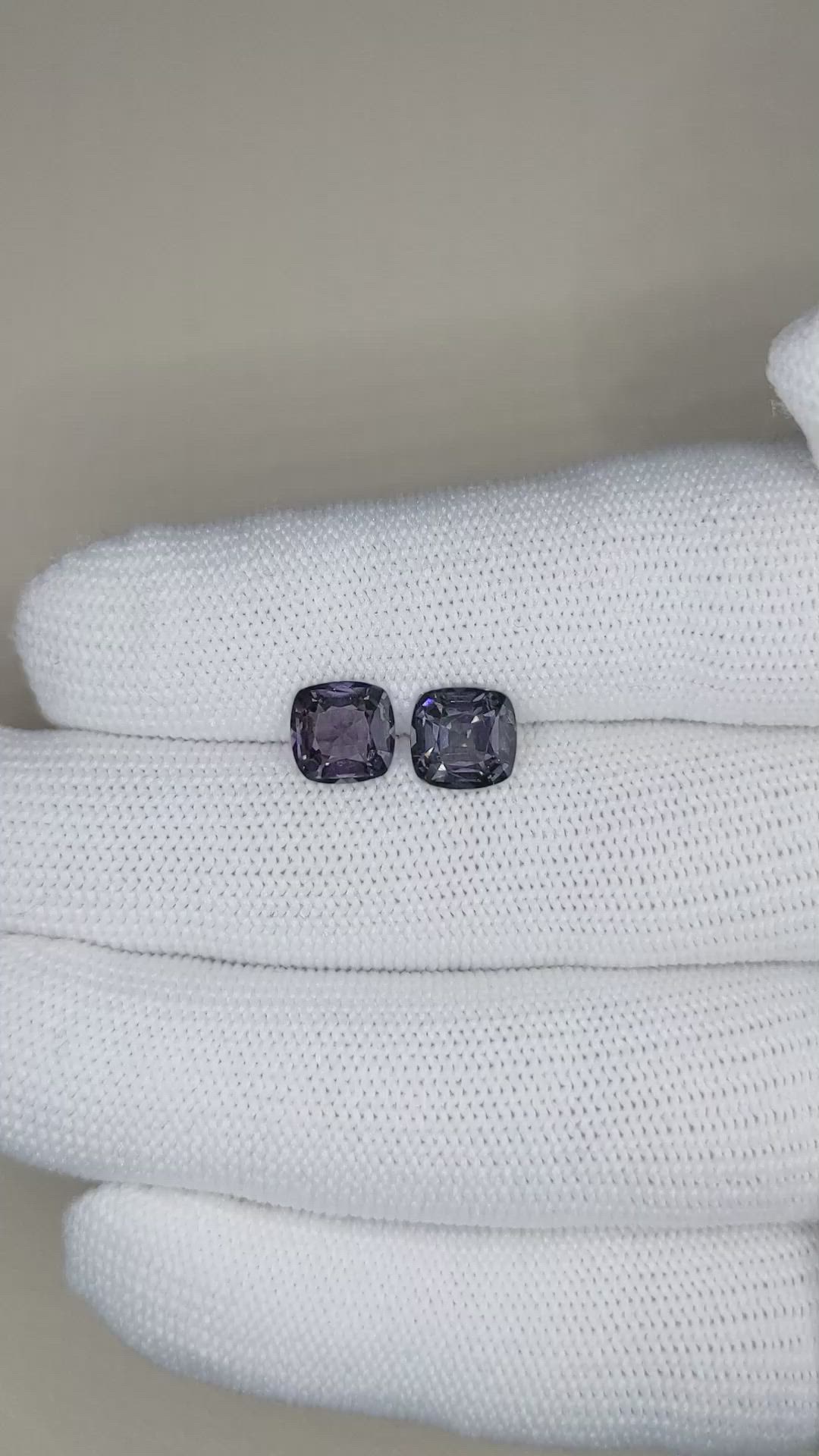 3.56 Ct.Tw.Total Carat Weight Spinel Pair from Burma (Myanmar) Size Video