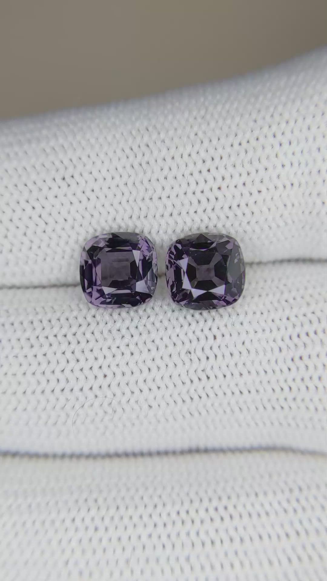 3.65 Ct.Tw.Total Carat Weight Spinel Pair from Burma (Myanmar) Size Video