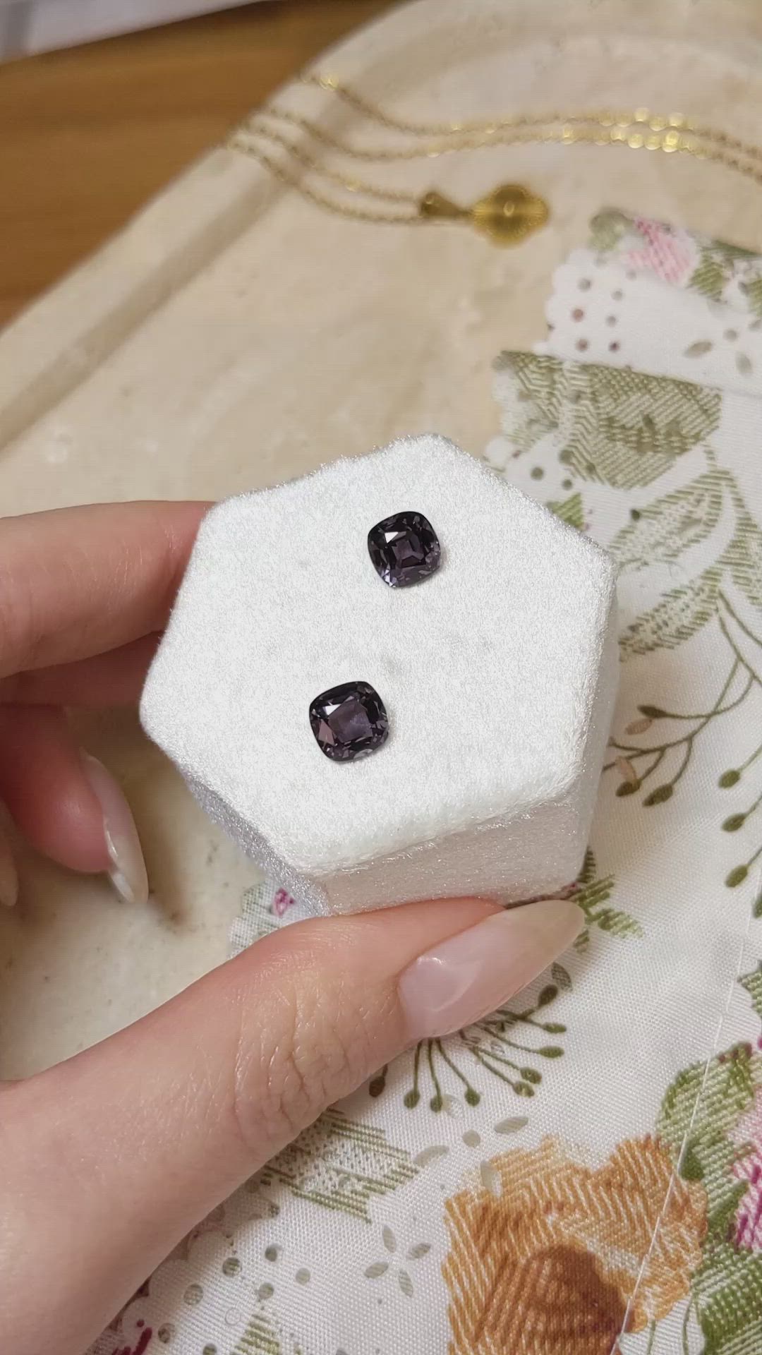3.65 Ct.Tw.Total Carat Weight Spinel Pair from Burma (Myanmar) Size Video