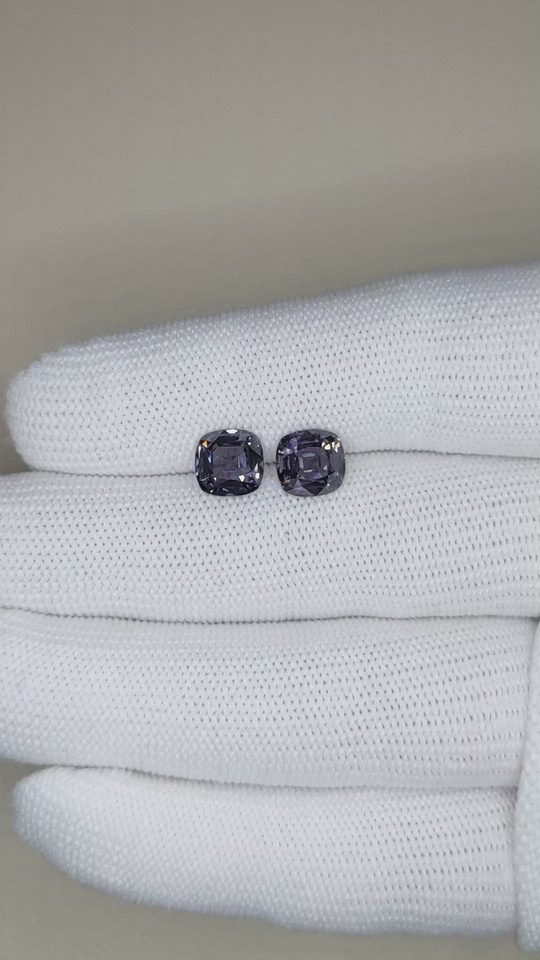 3.65 Ct.Tw.Total Carat Weight Spinel Pair from Burma (Myanmar) Size Video