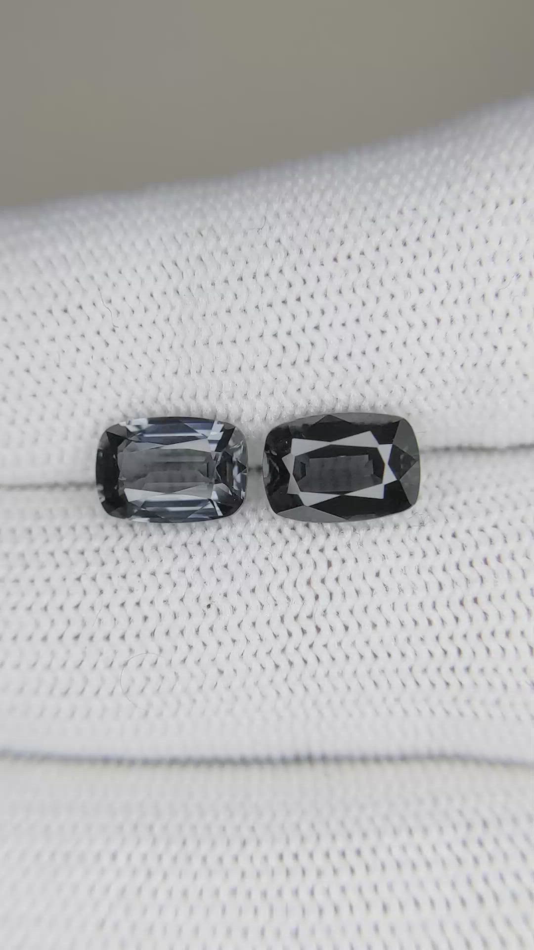 3.84 Ct.Tw.Total Carat Weight Spinel Pair from Burma (Myanmar) Size Video