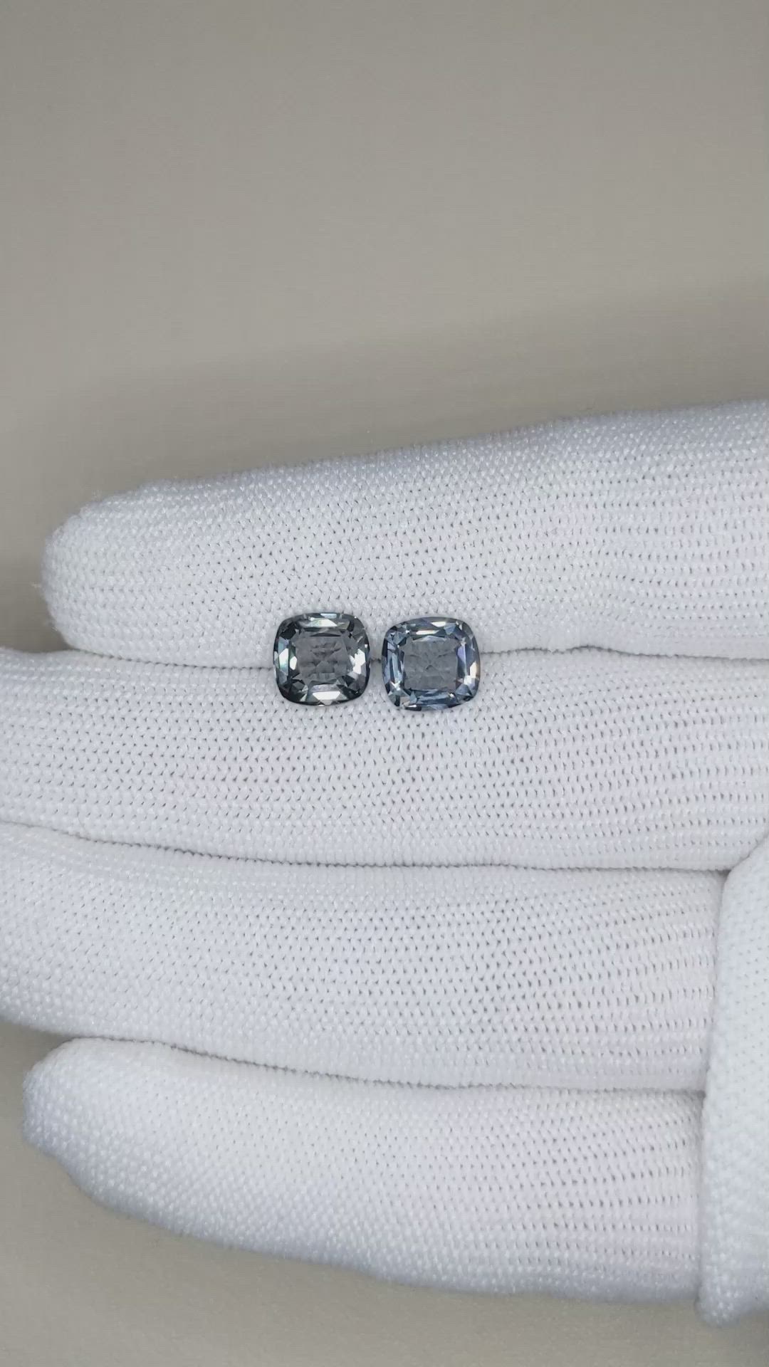 3.86 Ct.Tw.Total Carat Weight Spinel Pair from Burma (Myanmar) Size Video
