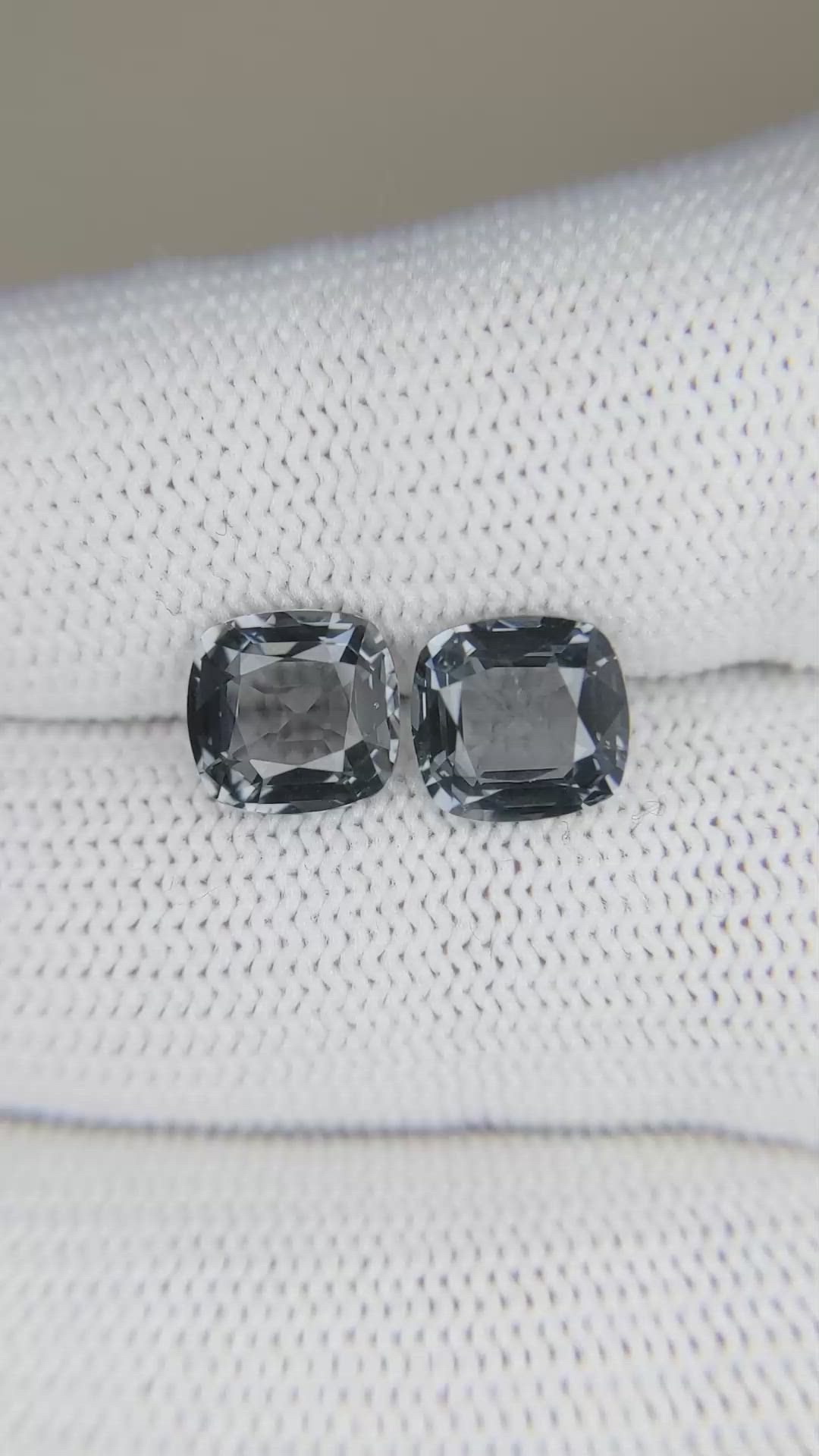 3.86 Ct.Tw.Total Carat Weight Spinel Pair from Burma (Myanmar) Size Video