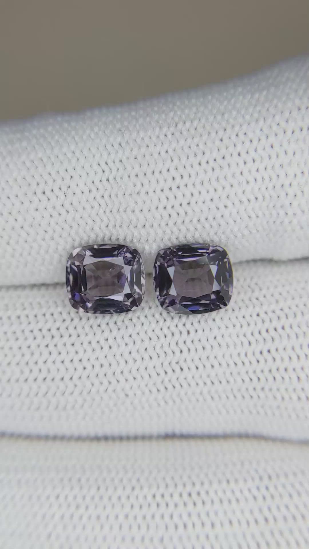 3.80 Ct.Tw.Total Carat Weight Spinel Pair from Burma (Myanmar) Size Video