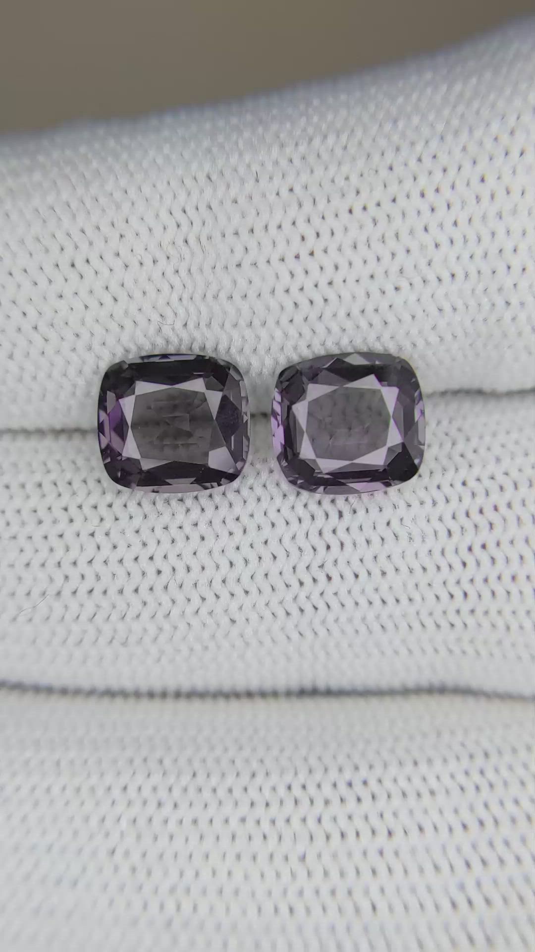 4.09 Ct.Tw.Total Carat Weight Spinel Pair from Burma (Myanmar) Size Video