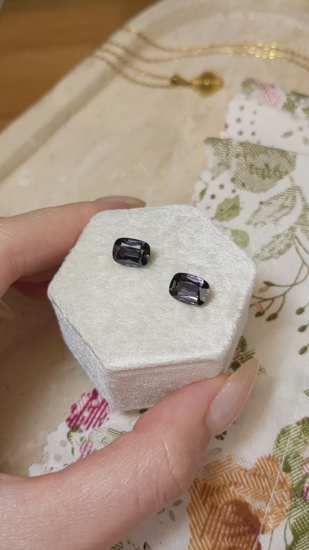 4.50 Ct.Tw.Total Carat Weight Spinel Pair from Burma (Myanmar) Size Video
